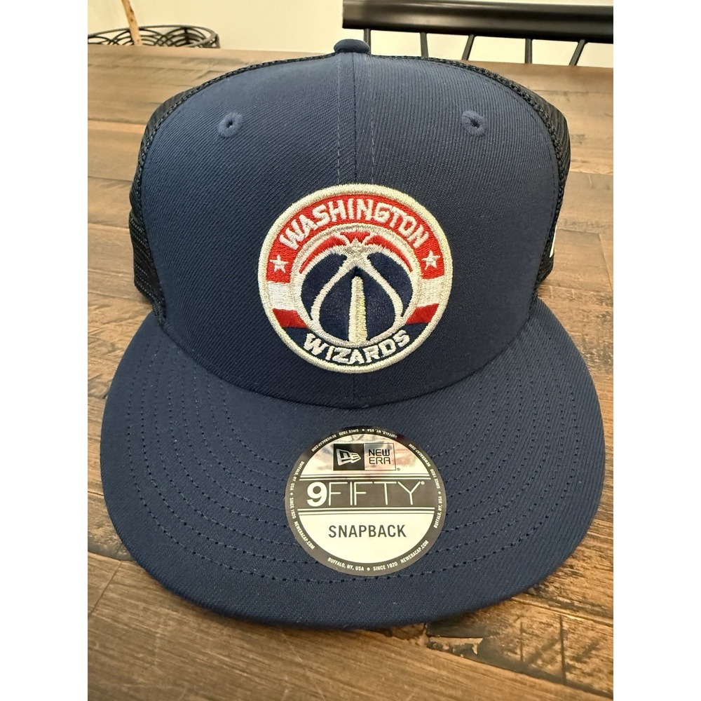 New Era 9FIFTY NBA Washington Wizards Blue Mens Classic Trucker Snapback Hat Cap